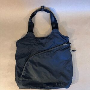 Nike Vintage Y2K Black Swoosh Nylon Double Handle Shoulder  Bag Street style